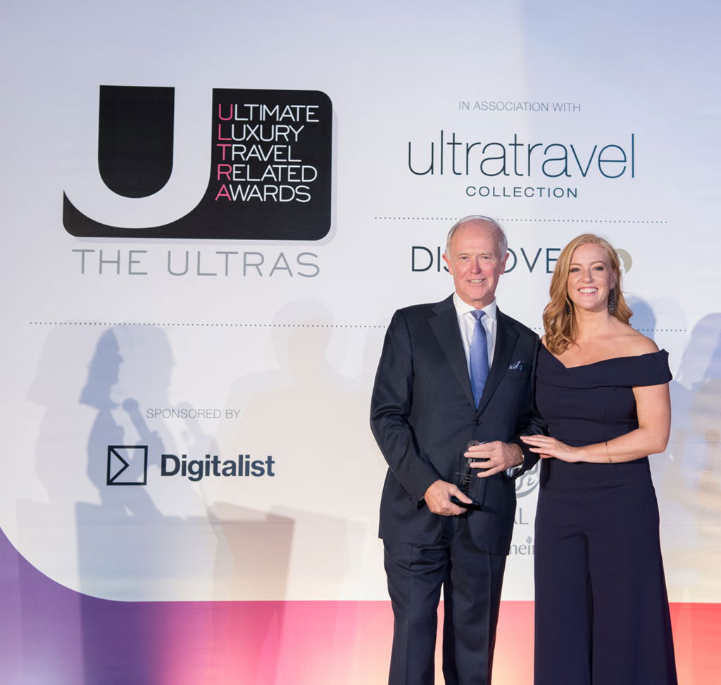 Emirates was also named ‘Best Airline in the Middle East’ at the 2018 ULTRAs. Sir Tim Clark, President Emirates Airline, received the award presented by Sarah-Jane Mee, Sky Ne