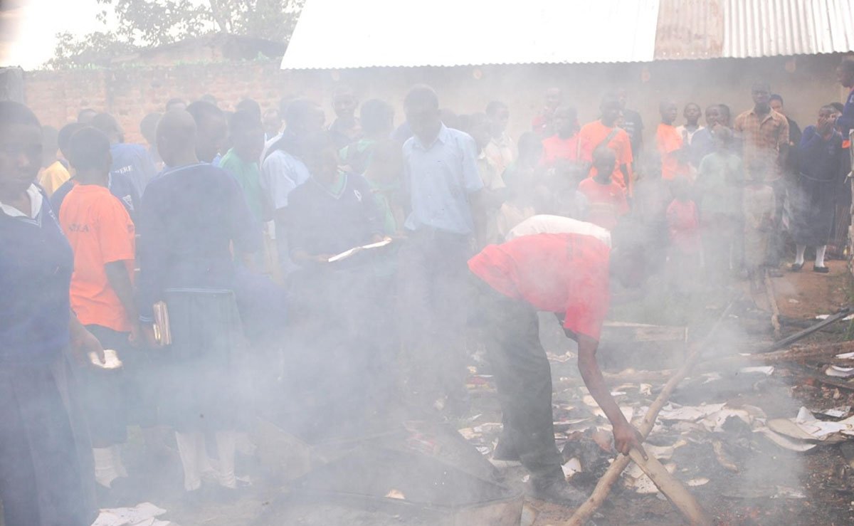Students Set School Administration Block On Fire in Lyantonde