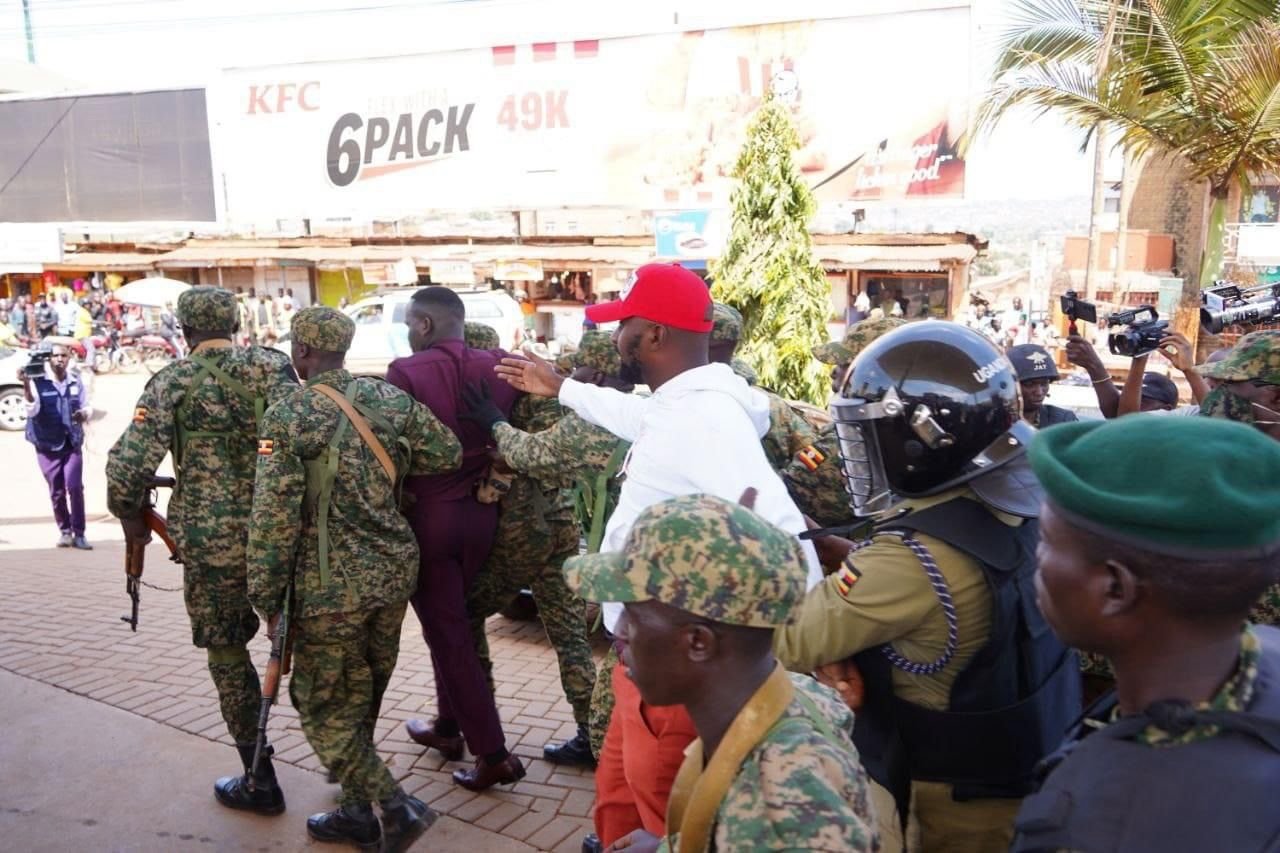 PHOTOS: NUP’s Joel Ssenyonyi, Lewis Rubongoya Arrested
