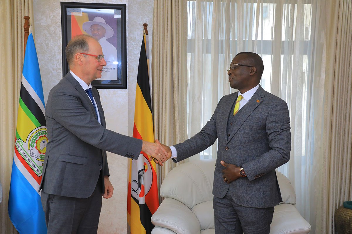 Minister John Mulimba Meets Christoph Schmitt, Policy Advisor from the Federal State of Saxony, Germany