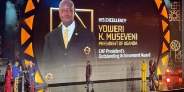 President Museveni Honoured With CAF Outstanding Achievement Award