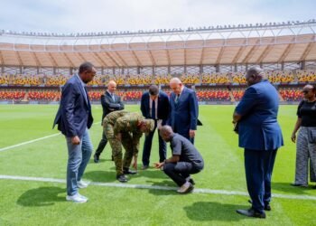 CDF Muhoozi Kainerugaba Inspects Hoima City Stadium Ahead of Official Launch