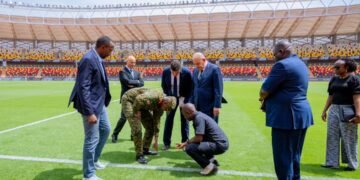 CDF Muhoozi Kainerugaba Inspects Hoima City Stadium Ahead of Official Launch
