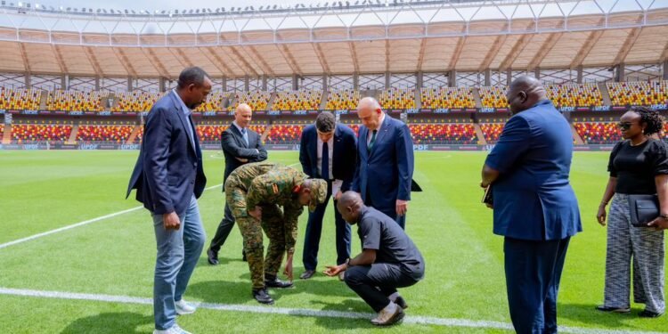 CDF Muhoozi Kainerugaba Inspects Hoima City Stadium Ahead of Official Launch