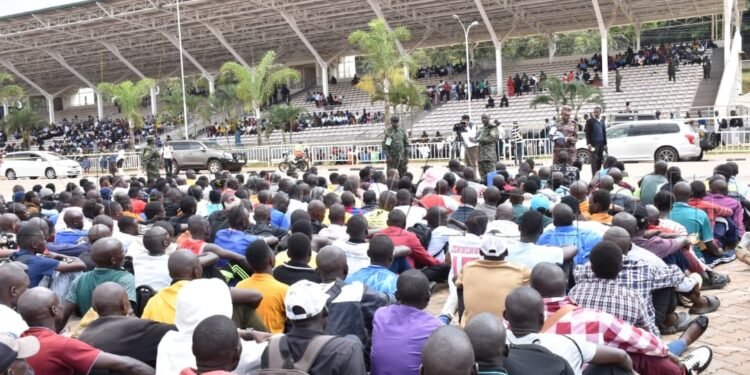 UPDF Recruitment Kicks Off At Kololo As Hundreds Of Kampala Youths Seek Military Jobs